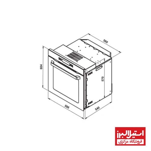 فر FE80 برقی توکار استیل البرز — تصویر ۶