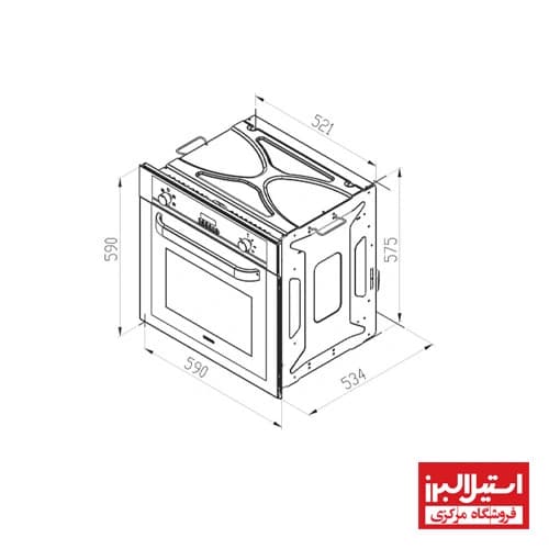 فر FE53 برقی توکار استیل البرز — تصویر ۸