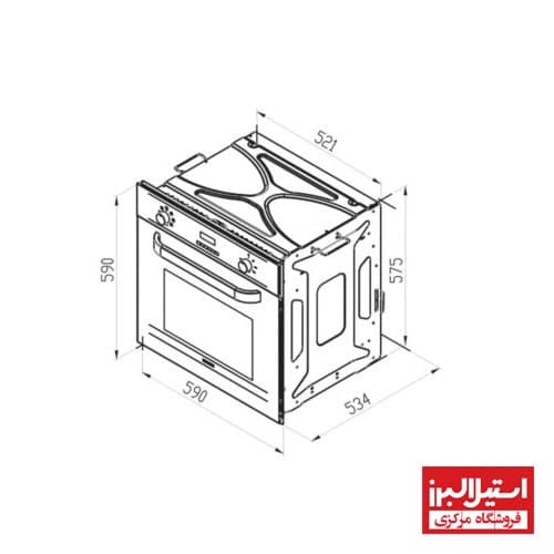 فر FE54 برقی توکار استیل البرز — تصویر ۶