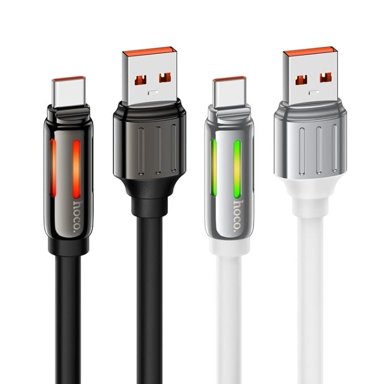 کابل تایپ سی دارای led برند هوکو مدل u136 — تصویر ۲