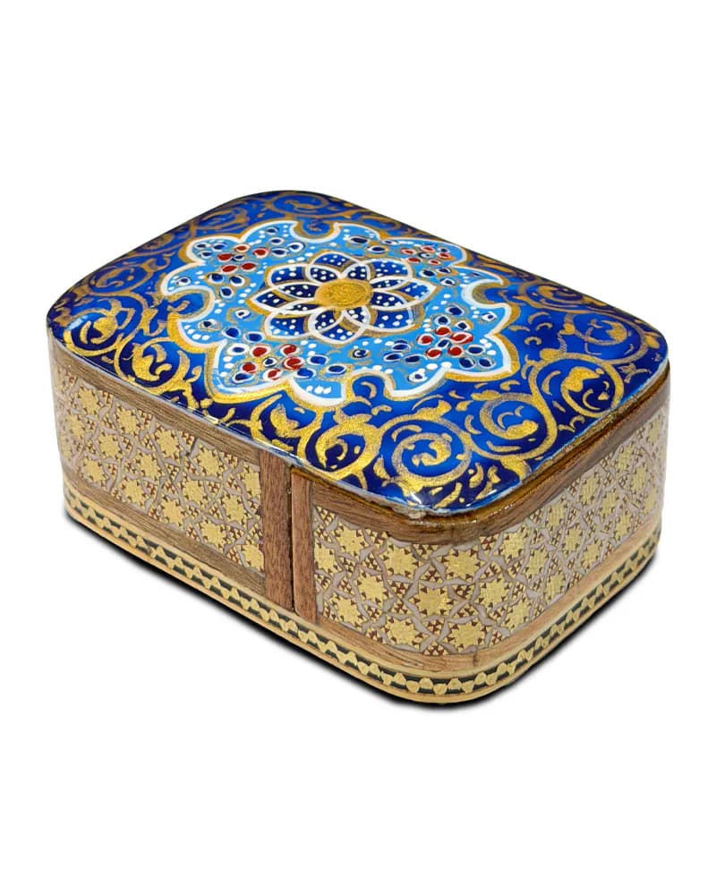 جعبه جواهر خاتم کاری طرح پارمیس کد 10342
