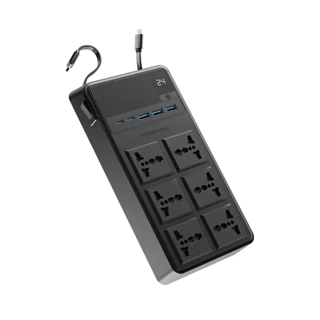 چندراهی برق 2500W با 6 درگاه برق پاورولوژی مدل pw030