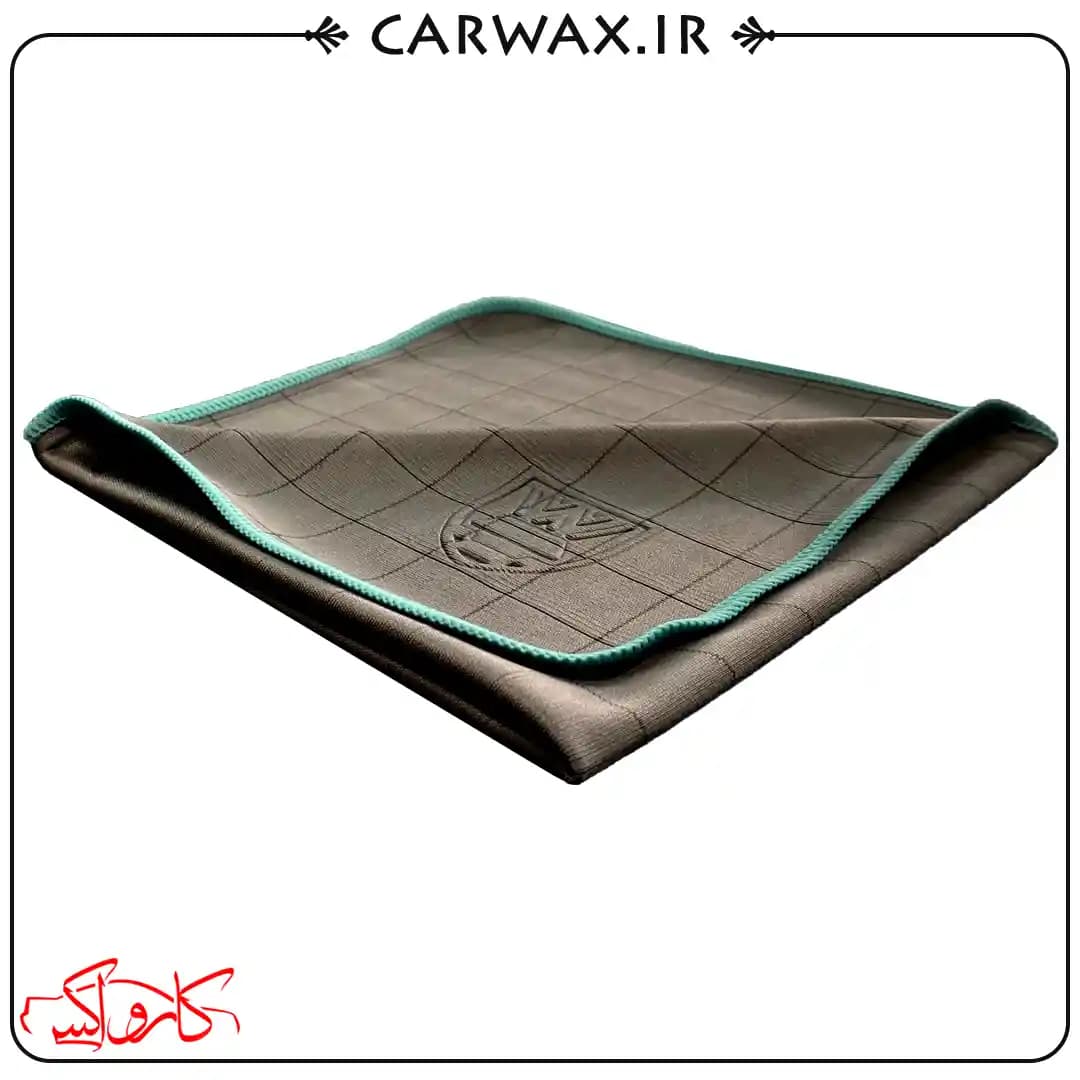 دستمال مایکروفایبر 40*40 شیشه و دیتیلینگ خودرو ویداس WithUs Carbon Window Cloth 350gsm — تصویر ۴
