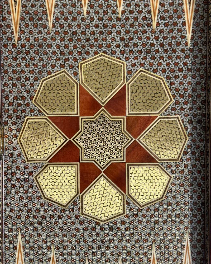 تخته نرد تمام خاتم پر سیم و استخوان اعلا طرح آمیتیس کد 10265 — تصویر ۱۱