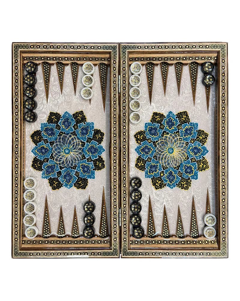 تخته نرد خاتم کاری تمام تذهیب کد 10260