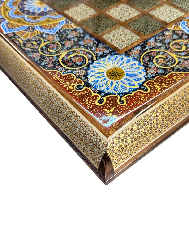 تخته نرد خاتم کاری تمام تذهیب کد 10257 — تصویر ۱۰