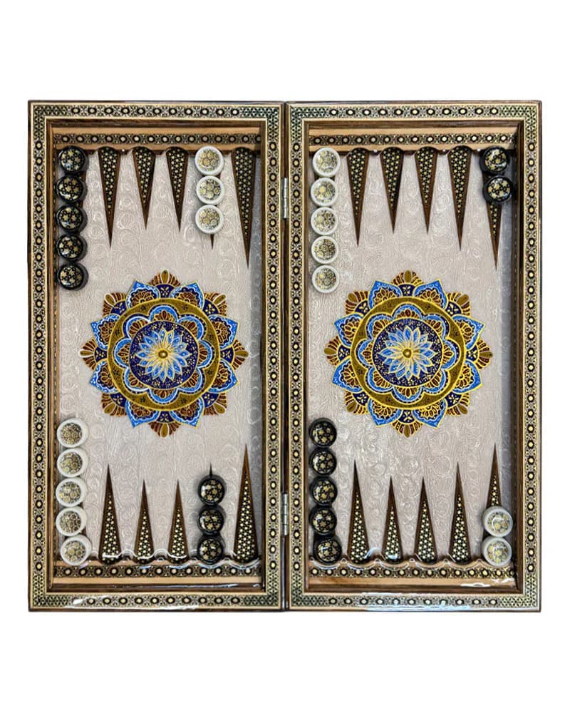 تخته نرد خاتم کاری تمام تذهیب کد 10257