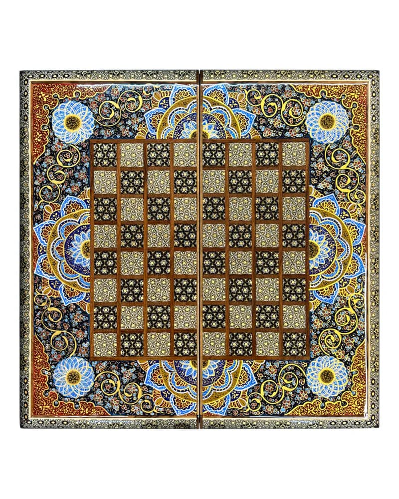 تخته نرد خاتم کاری تمام تذهیب کد 10253 — تصویر ۵