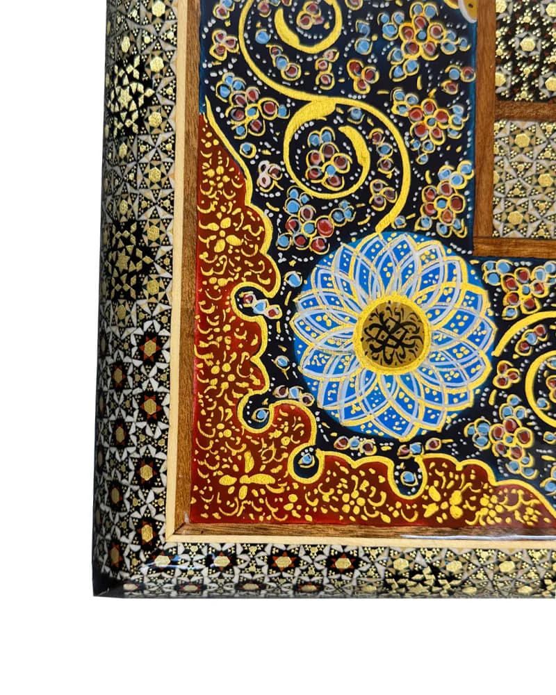 تخته نرد خاتم کاری تمام تذهیب کد 10253 — تصویر ۴
