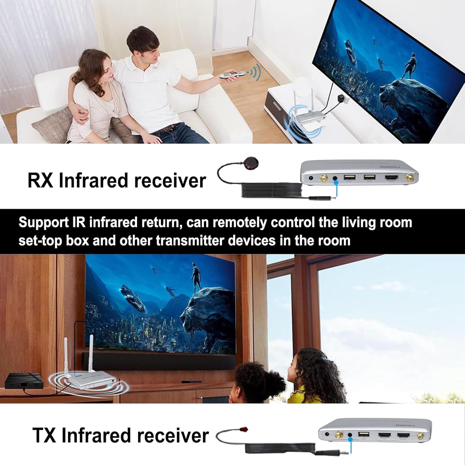 کی وی ام سوییچ HDMI بیسیم دو پورت نت پیل مدل kvwl200m — تصویر ۱۲