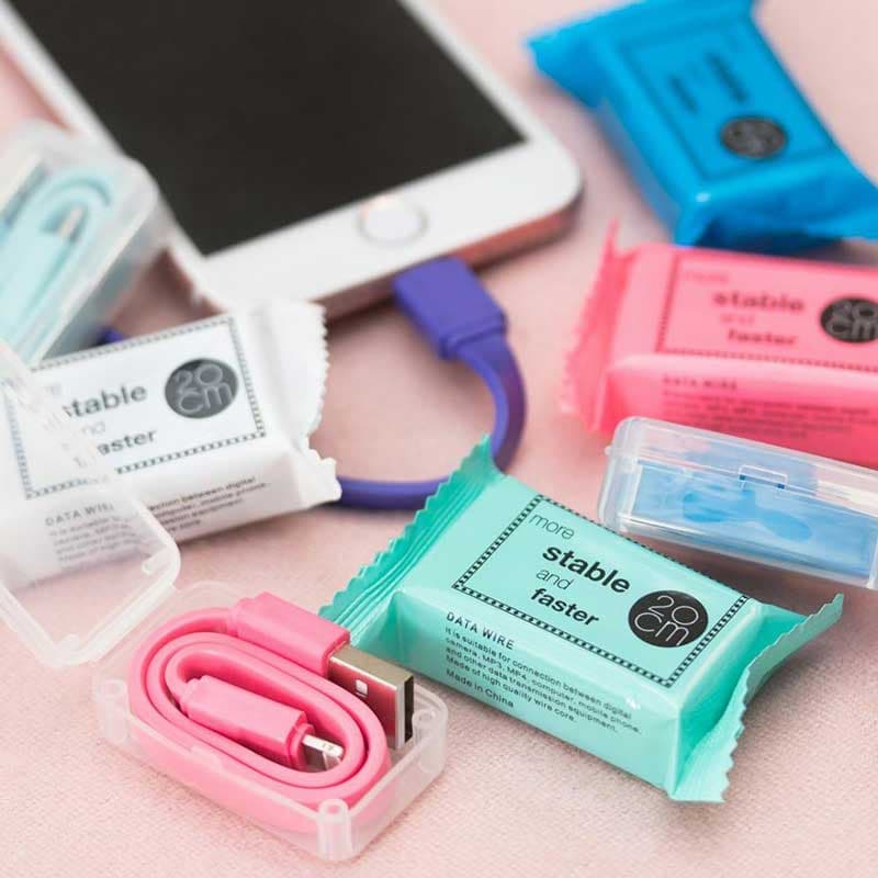 کابل شارژ 20 سانتی متری آیفون مدل CANDY — تصویر ۲