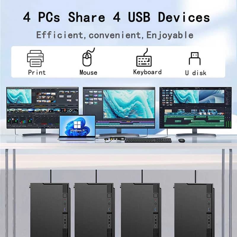 سوییچ 4 پورت USB نت پیل مدل U404 — تصویر ۱۱