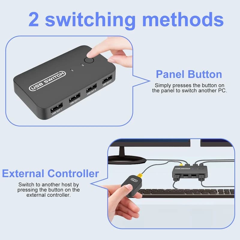 سوییچ 2 پورت USB نت پیل مدل U204 — تصویر ۱۰