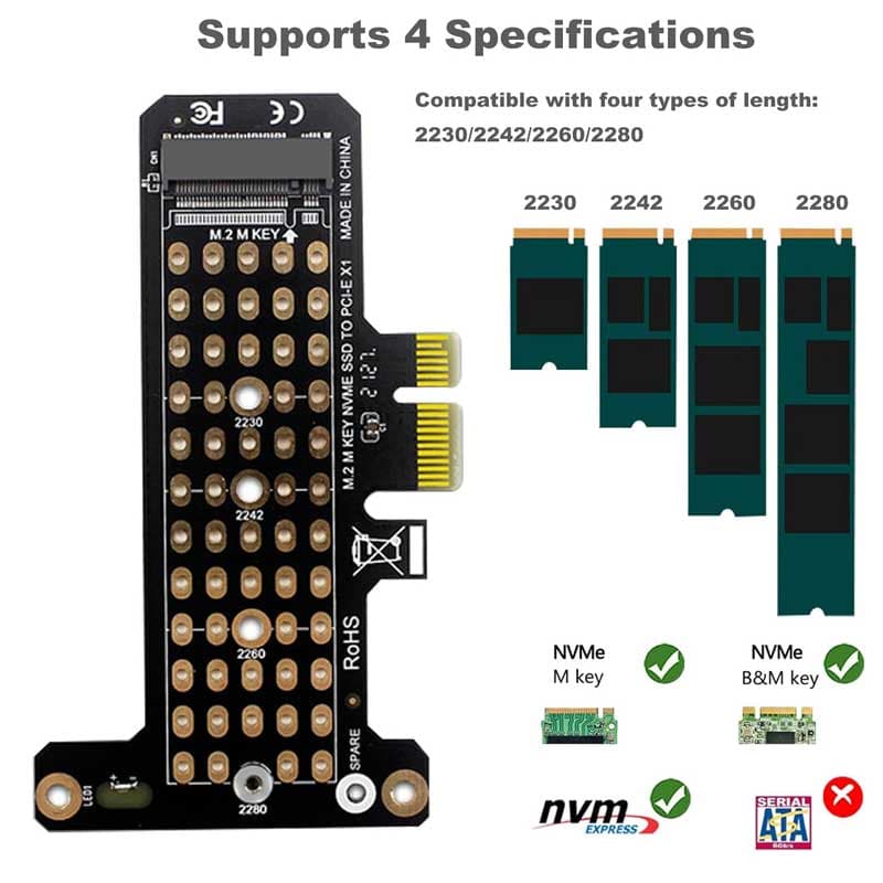 کارت تبدیل M2 SSD NVME به PCI-E مدل netpil-7051 — تصویر ۱۲