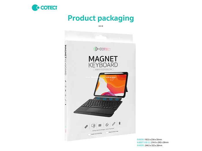 کیف کیبورد مگنتی کوتتسی ایپد 12.9 اینچ COTEETCI MAGNET KEYBOARD FOR IPAD 12.9 inch — تصویر ۶
