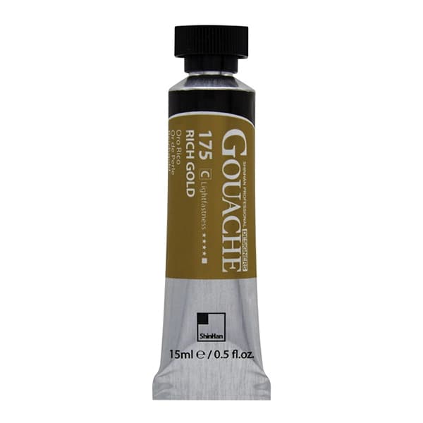 گواش طلای شین هان حرفه ای تیوپ 15ml — تصویر ۵