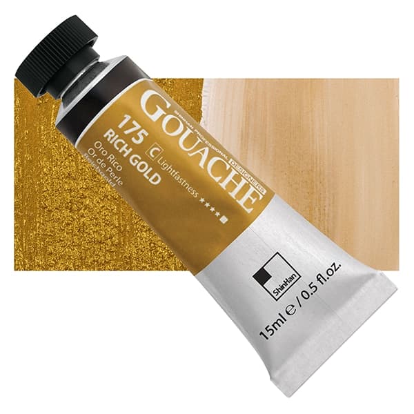 گواش طلای شین هان حرفه ای تیوپ 15ml — تصویر ۲