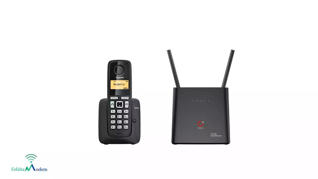 پکیج مودم اولاکس ax9 و تلفن بی سیم
