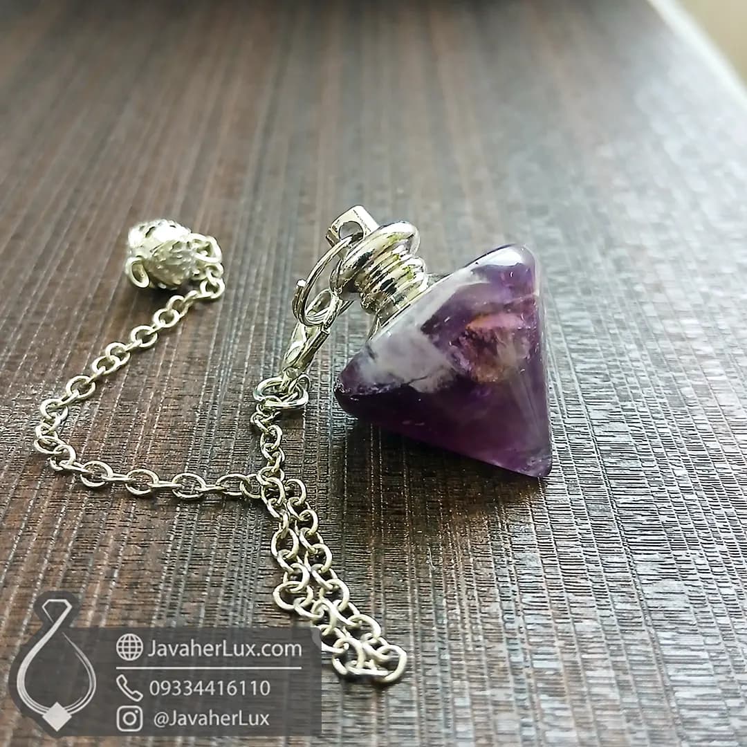 شاقول کریستال آمیتیست ابزار کار با انرژی و پاسخ به سوالات درونی کد 401109 — تصویر ۸