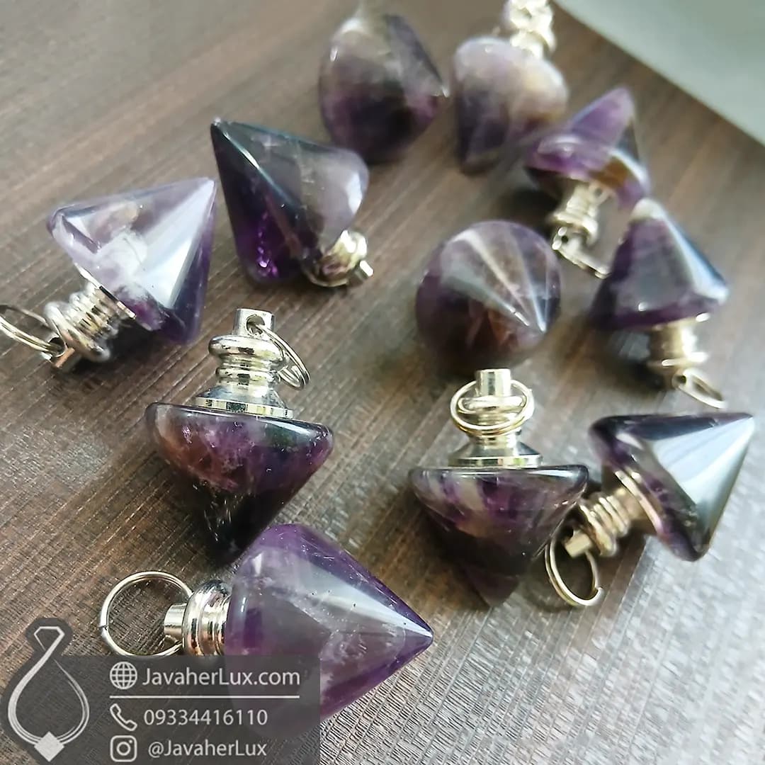 شاقول کریستال آمیتیست ابزار کار با انرژی و پاسخ به سوالات درونی کد 401109 — تصویر ۹