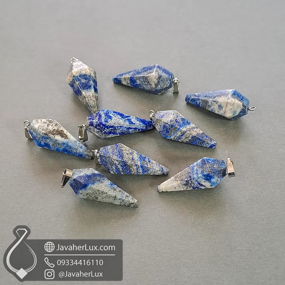 شاقول سنگ لاجورد افغان اصل و طبیعی مدل پاندول ابن سینا _ کد 401105 — تصویر ۷