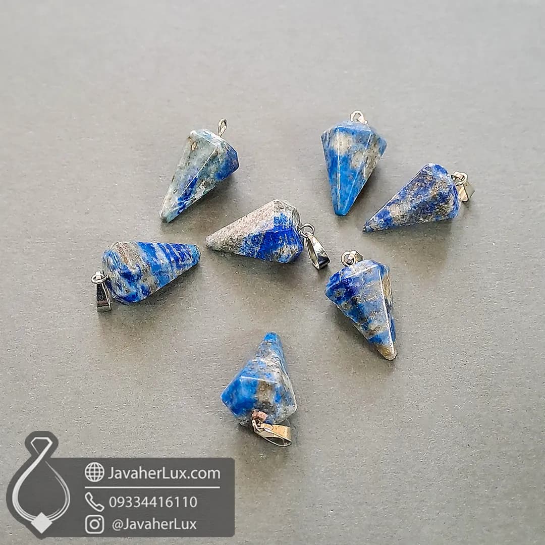 شاقول سنگ لاجورد افغان اصل و طبیعی مدل پاندول ابن سینا _ کد 401105 — تصویر ۸