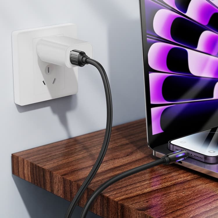 کابل لایتنینگ برند هوکو مدل U136 چراغ دار — تصویر ۷