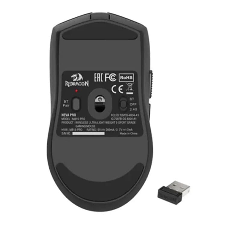ماوس بی سیم گیمینگ Redragon NEVA M815 PRO – مشکی — تصویر ۵