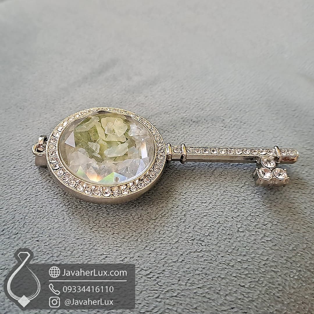 گردنبند طرح کلید سنگ لابرادوریت جواهرلوکس _ کد 401088 — تصویر ۷