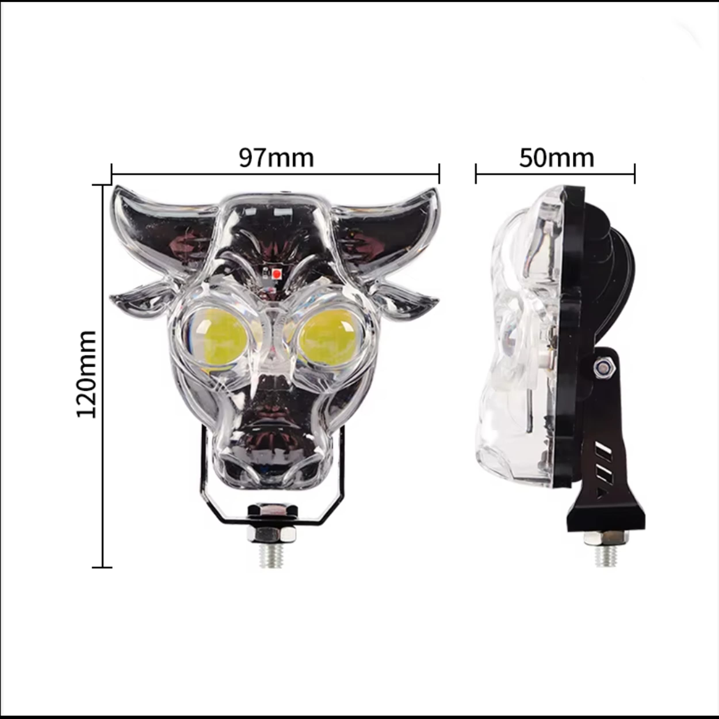 پرژکتور طرح گاو مدل RGB شفاف — تصویر ۹