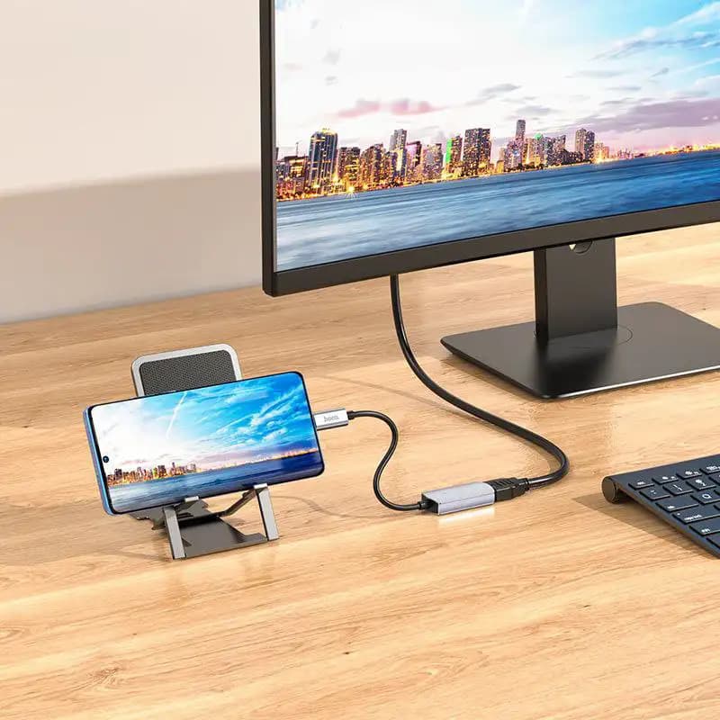 کابل تبدیل تایپ سی به HDMI برند HOCO — تصویر ۳