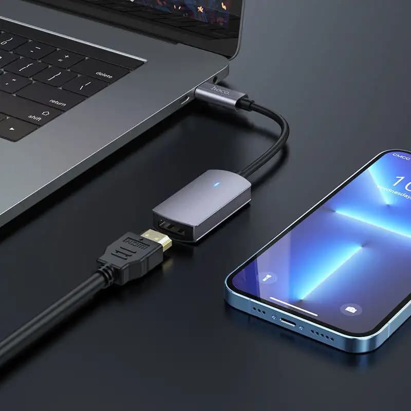 کابل تبدیل تایپ سی به HDMI برند HOCO — تصویر ۲