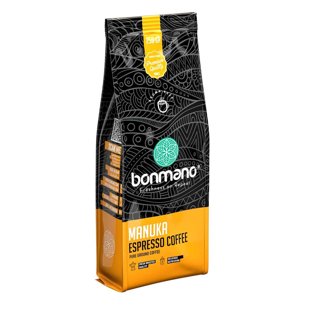 پودر قهوه بن مانو مدل مانوکا Bonmano-Manuka-Espresso Coffee -250 gr