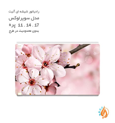 رادیاتور شیشه ای آنیت سوپرلوکس گل — تصویر ۲