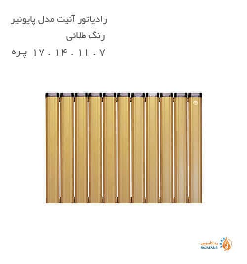 رادیاتور آلومینیومی آنیت مدل پایونیر طلایی — تصویر ۲