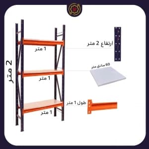قفسه ایزی راک ارتفاع 2 متر عرض 1 متر عمق 60در سه طبقه