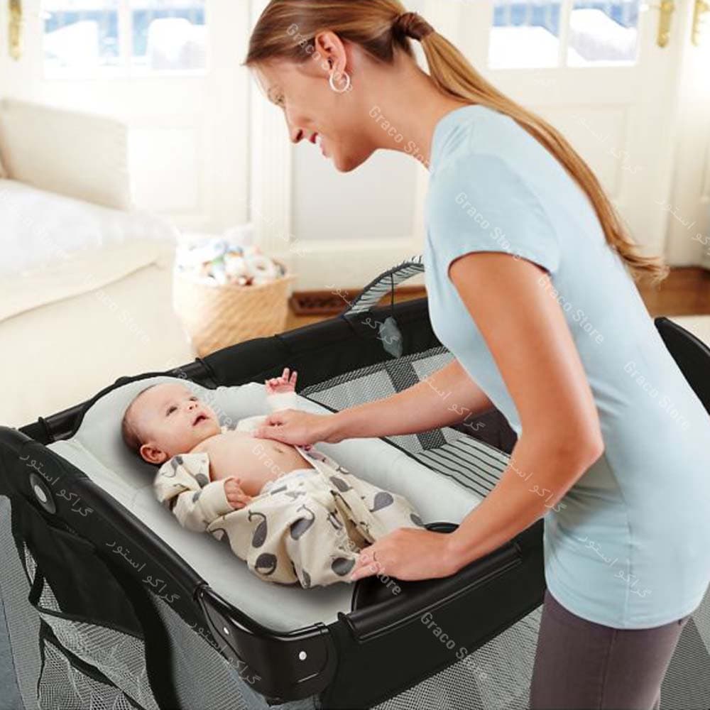 تخت و پارک گراکو مدل Pack ‘n Play Playard Reversible Napper and Changer LX Holt — تصویر ۶