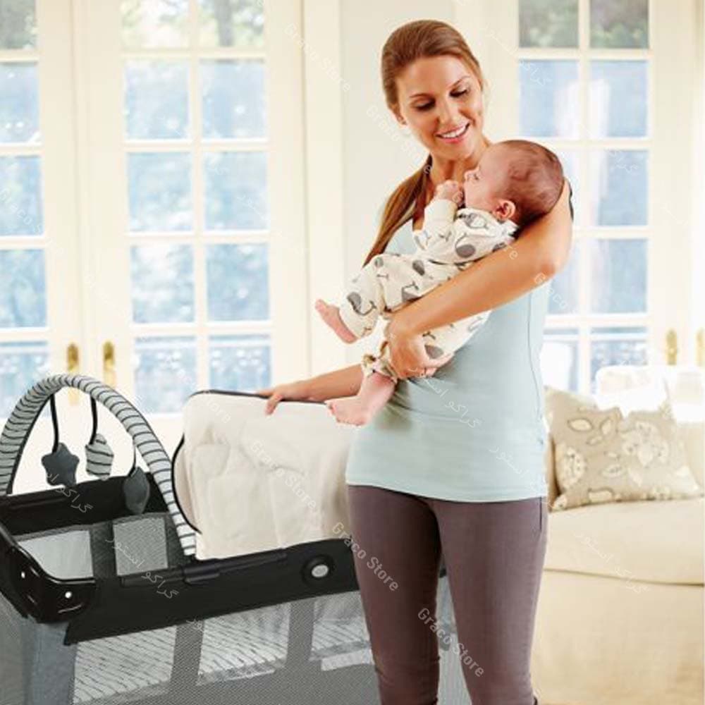 تخت و پارک گراکو مدل Pack ‘n Play Playard Reversible Napper and Changer LX Holt — تصویر ۵