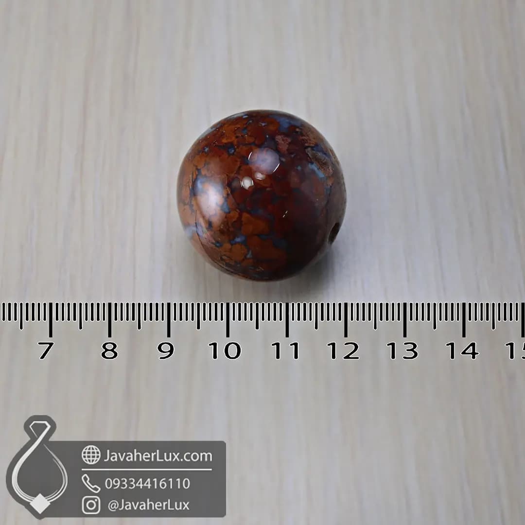 گوی سنگی آرامش بخش جاسپر قرمز _ کد : 401021 — تصویر ۱۲