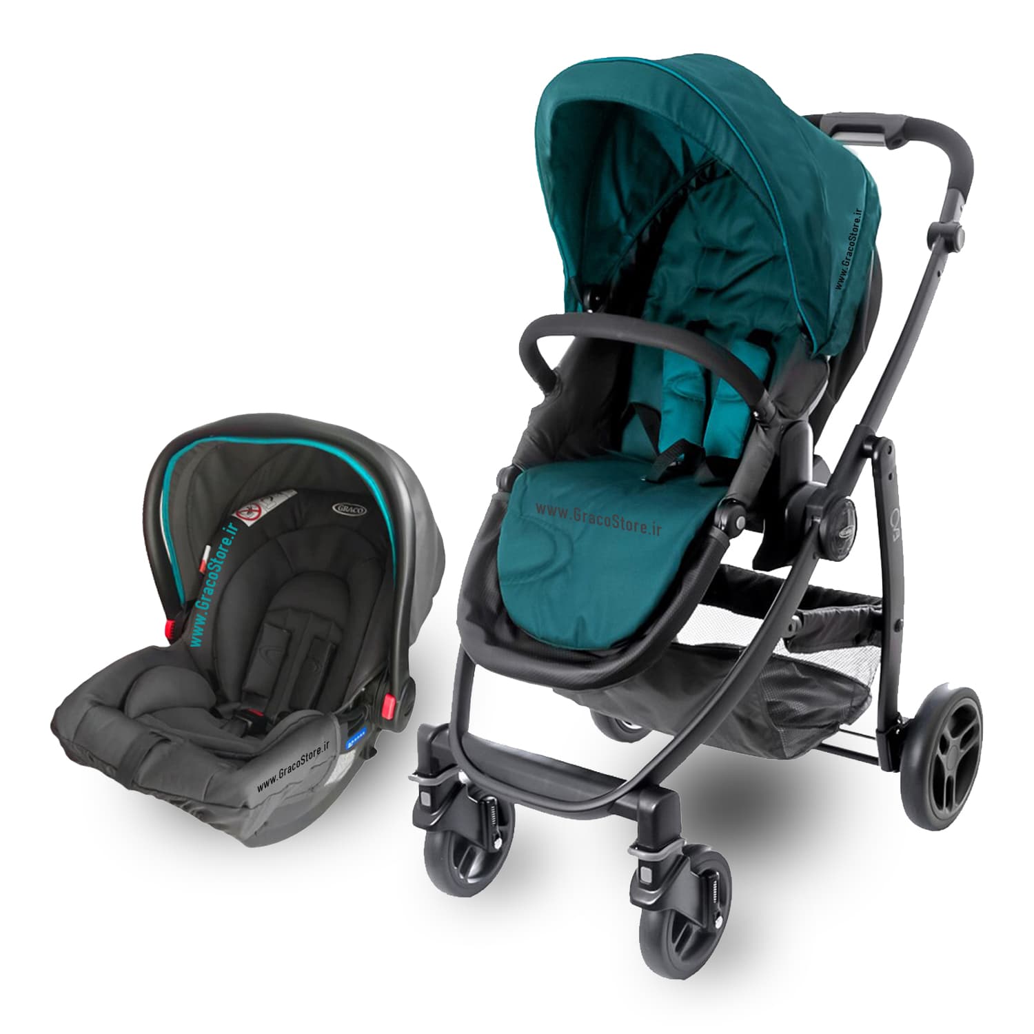 کالسکه و کریر گراکو مدل Evo Ts Harbor Blue — تصویر ۹