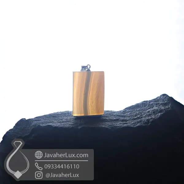گردنبند عقیق سلیمانی خاکستری _ کد : 400987 — تصویر ۴