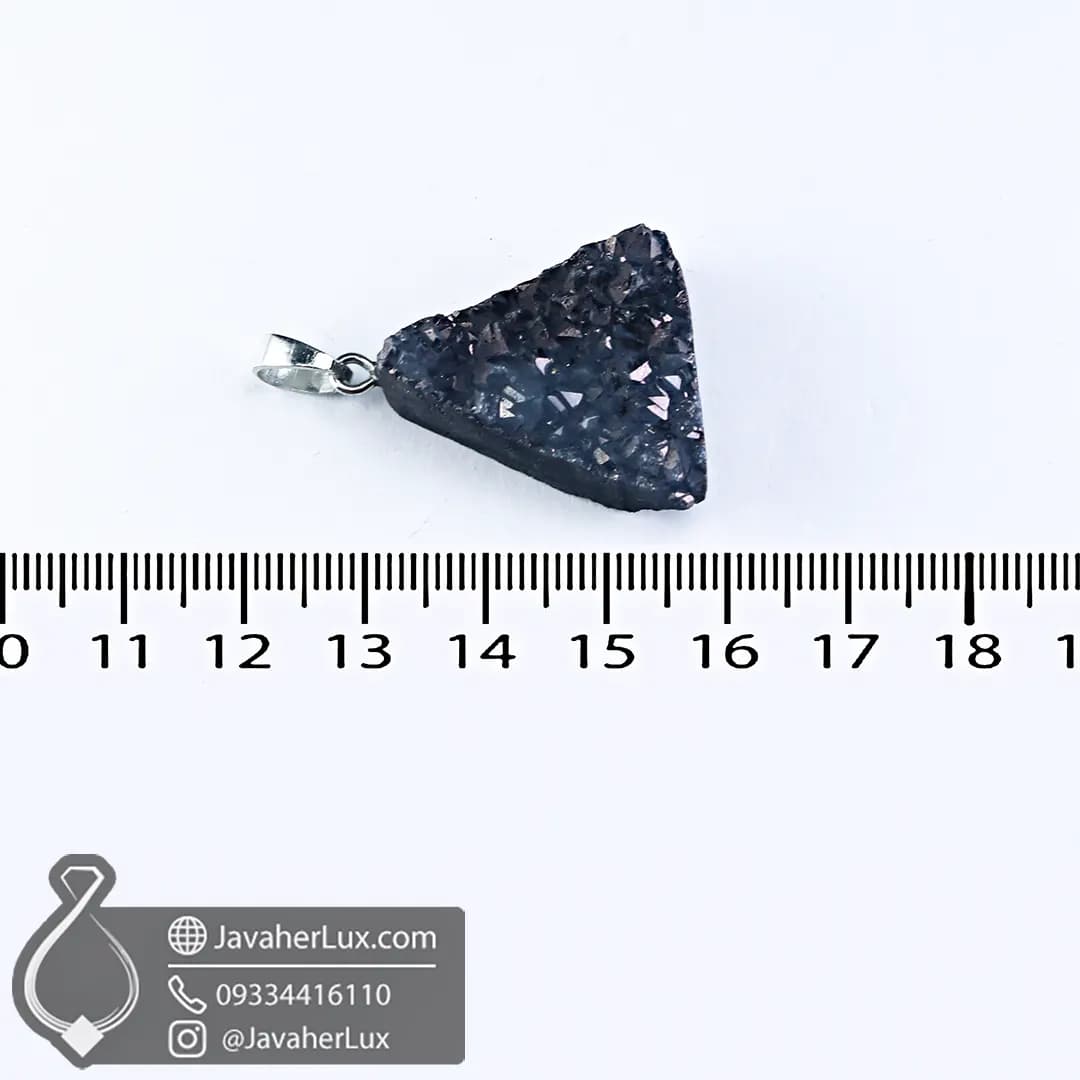گردنبند ژئود کوارتز دودی شیک و زیبا _ کد : 400980 — تصویر ۴