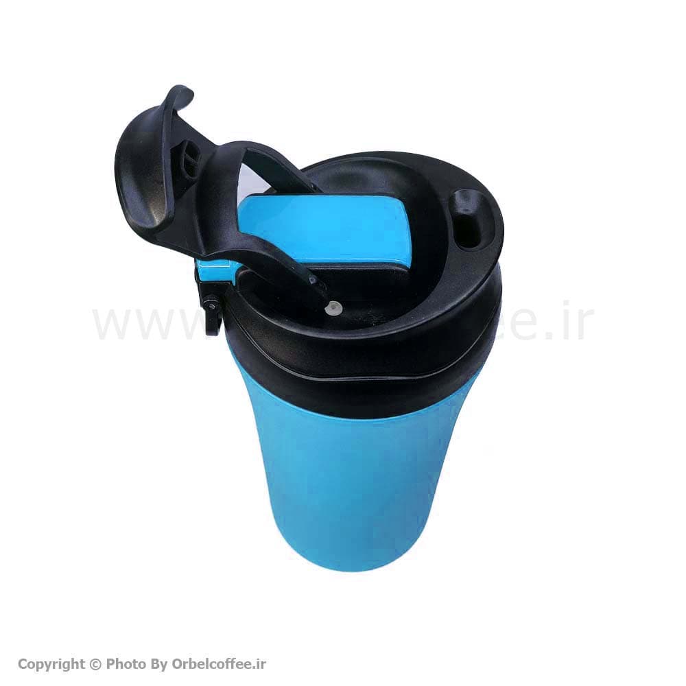 تراول ماگ طرح Coffee مدل دو حالته سبز آبی 400 میلی لیتر — تصویر ۶