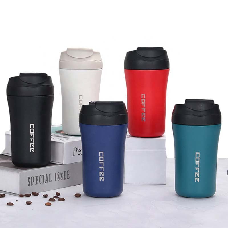 تراول ماگ طرح Coffee مدل دو حالته سبز آبی 400 میلی لیتر — تصویر ۸