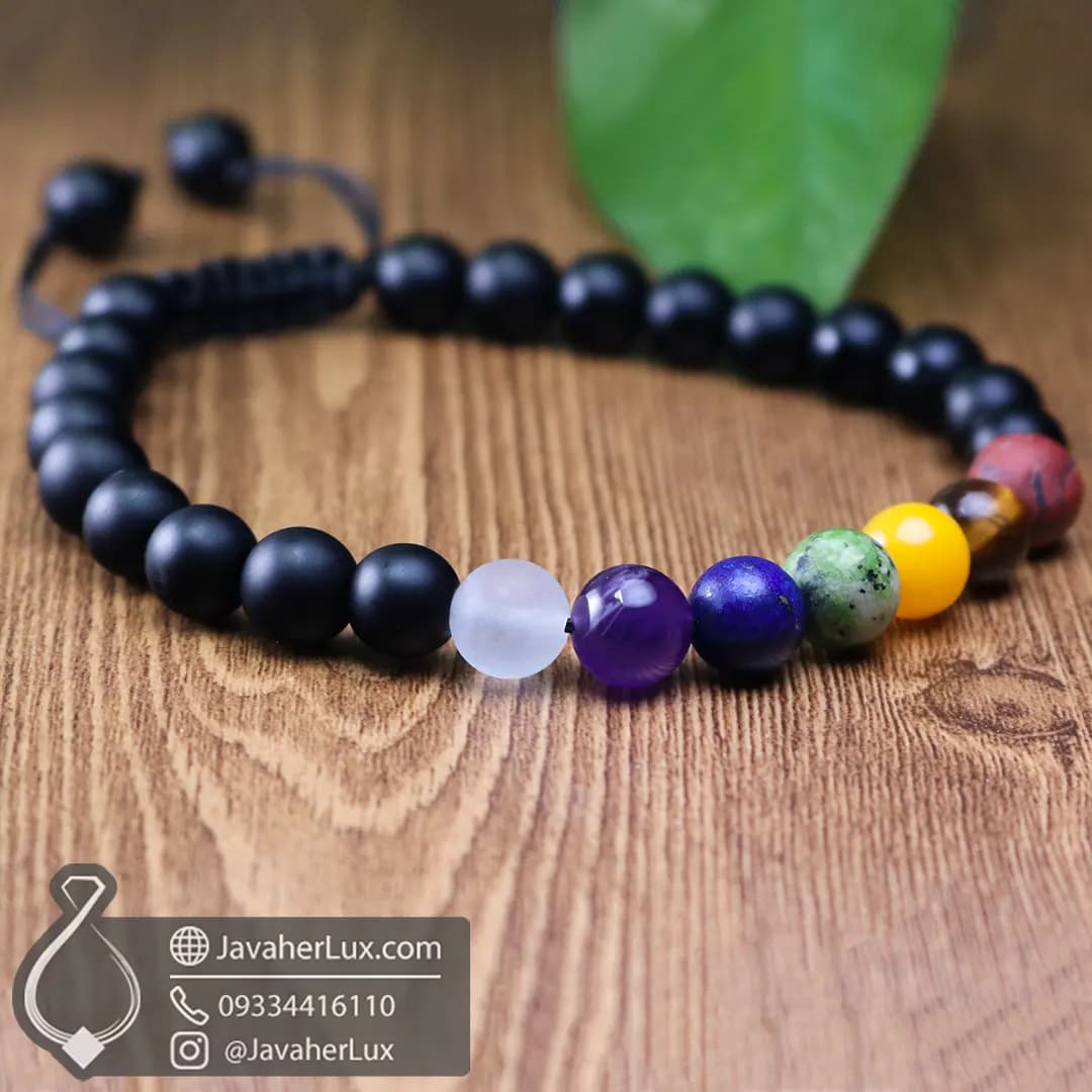 دستبند هفت سنگ چاکرا مدل آسانا _ کد : 400969 — تصویر ۱۰