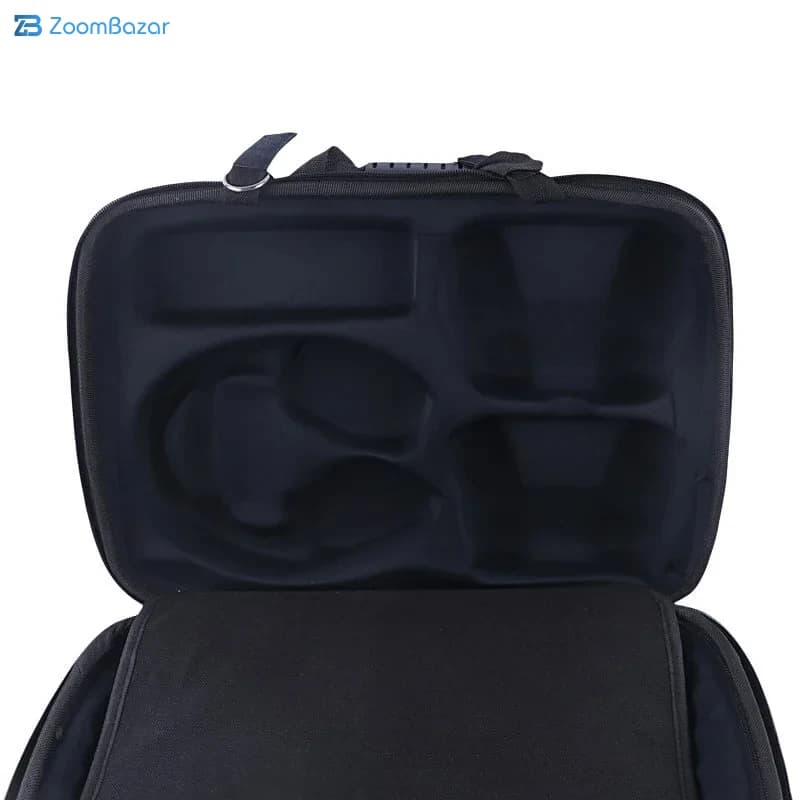 کیف کنسول بازی PS5 Slim طرح مشبک مشکی + نگهدارنده هدست — تصویر ۳