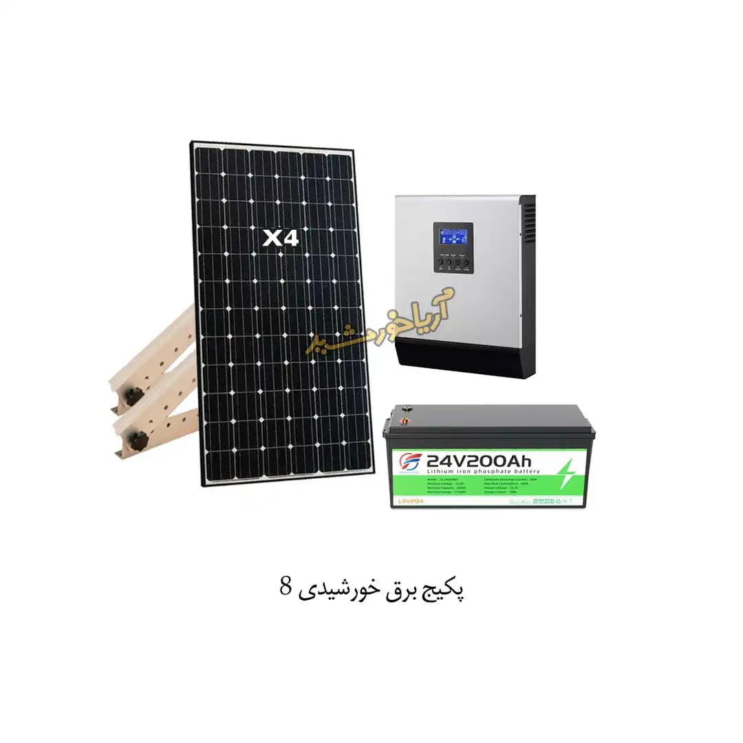 پکیج برق خورشیدی با انرژی 13200WH و ولتاژ 220V AC شماره 8 — تصویر ۲