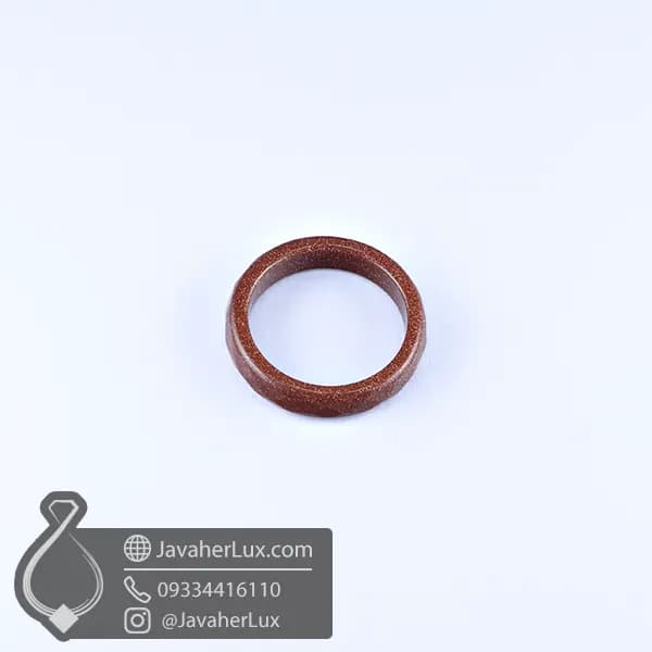 حلقه دلربا قرمز تراش دار مدل میشو _ کد : 400850 — تصویر ۲