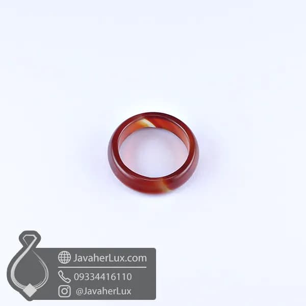 حلقه سنگی عقیق قرمز مدل هومیان _ کد : 400848 — تصویر ۶