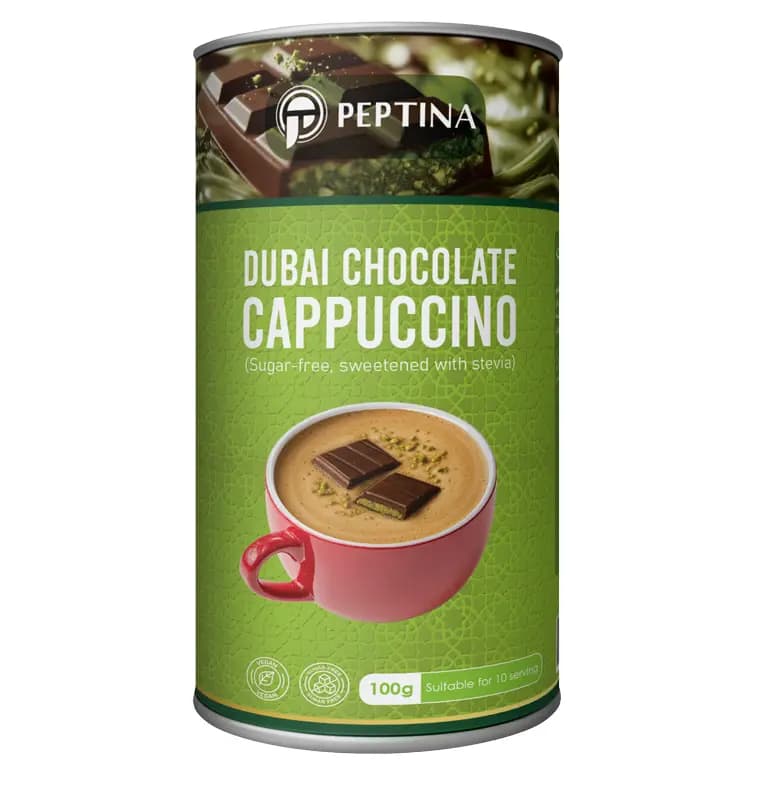 کاپوچینو دوبی چاکلت پپتینا قوطی 100 گرمی — تصویر ۴